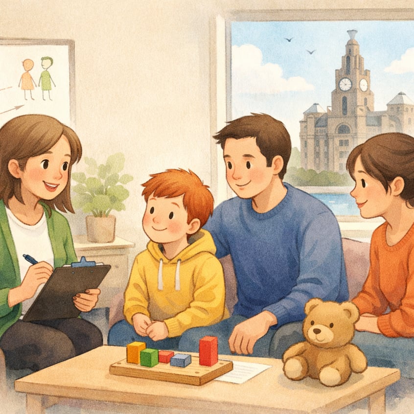Behavior Therapist and Family in Liverpool Supporting Childs Needs-1