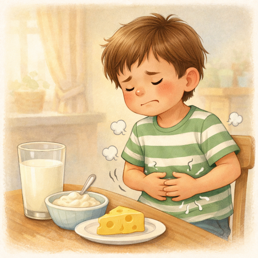 Child Bloating After Dairy Consumption