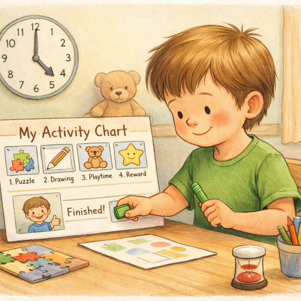 Child Focused Art Activity with Gentle Gradients and Subtle Textures