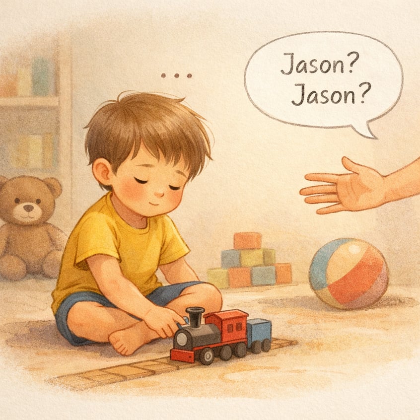 Child Not Responding To Name Call Illustration-1