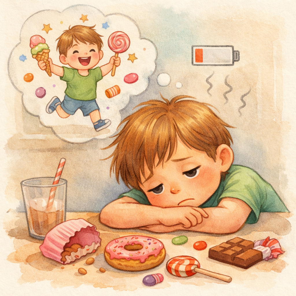 Child Sugar Crash Low Energy Illustration-1