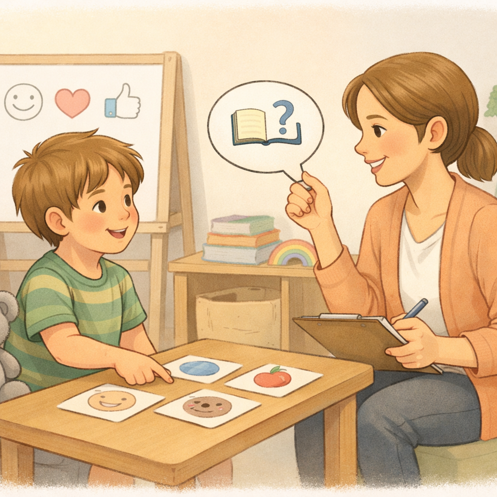 Child with Therapist in Behaviour Therapy Session-1