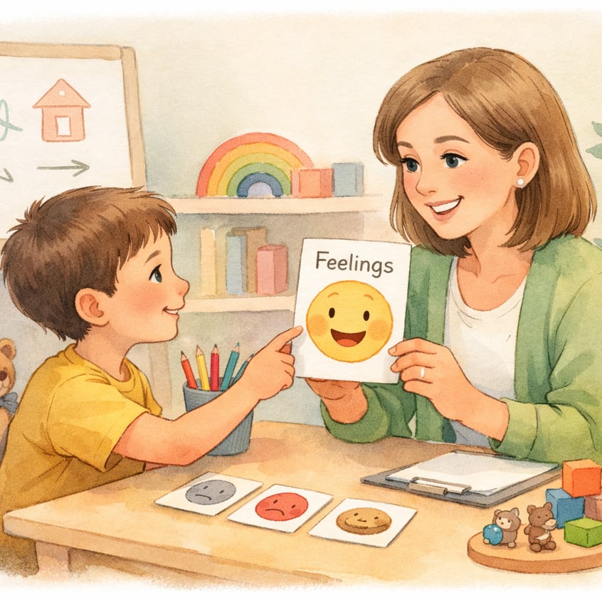Child with Therapist in Behaviour Therapy Session