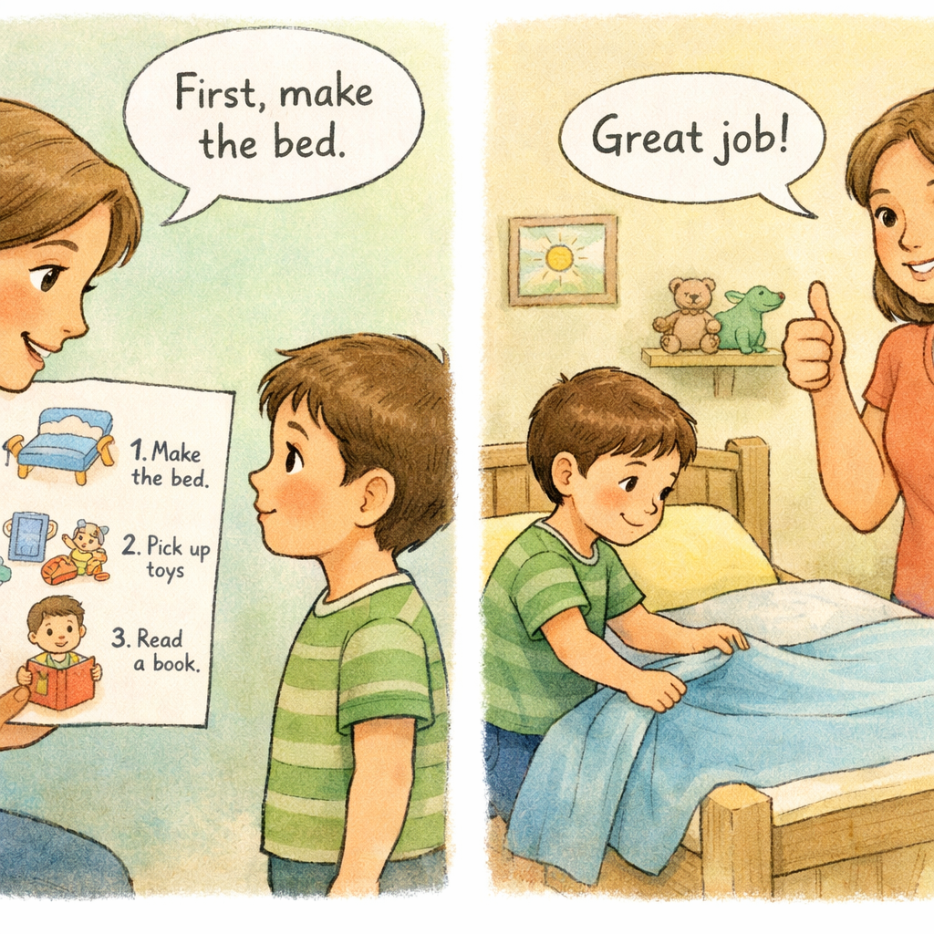 A structured daily schedule displayed with visuals to support routine and predictability.