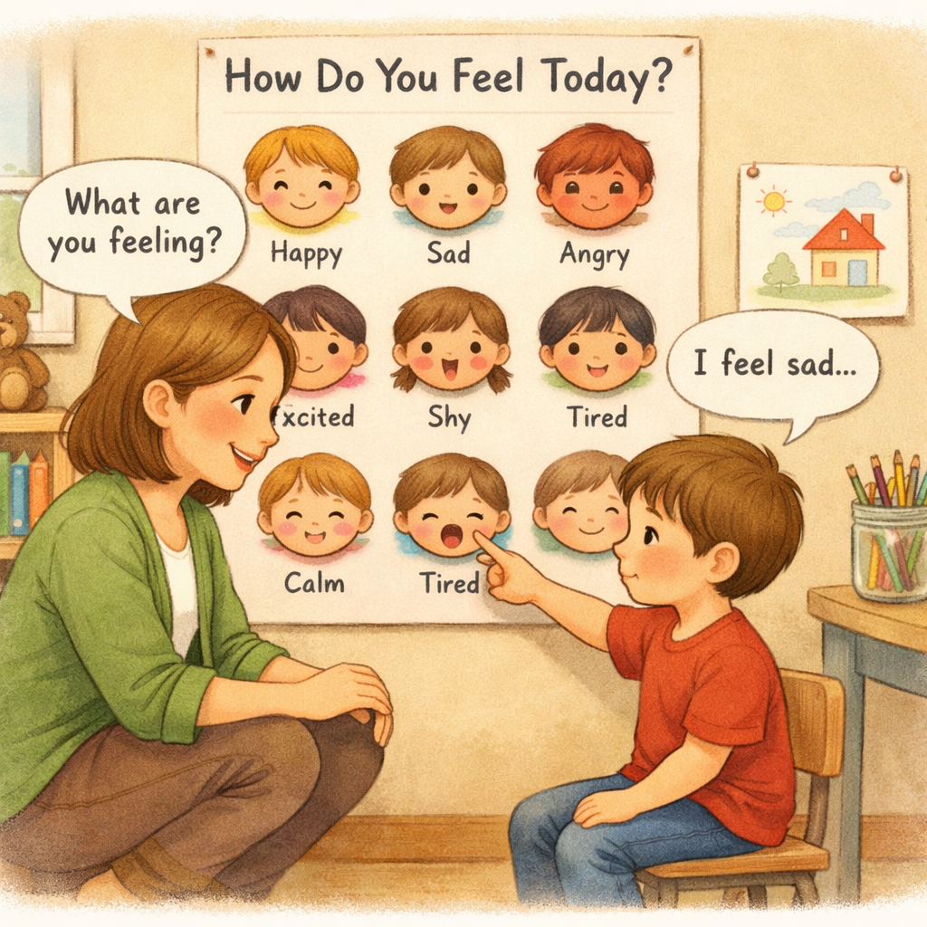 Classroom Emotions Chart Usage with Teacher and Child-1