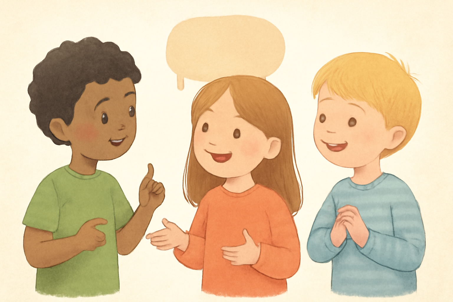 Children interacting and communicating.