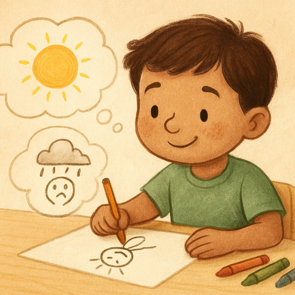 CBT therapist helping a client identify negative thought patterns.