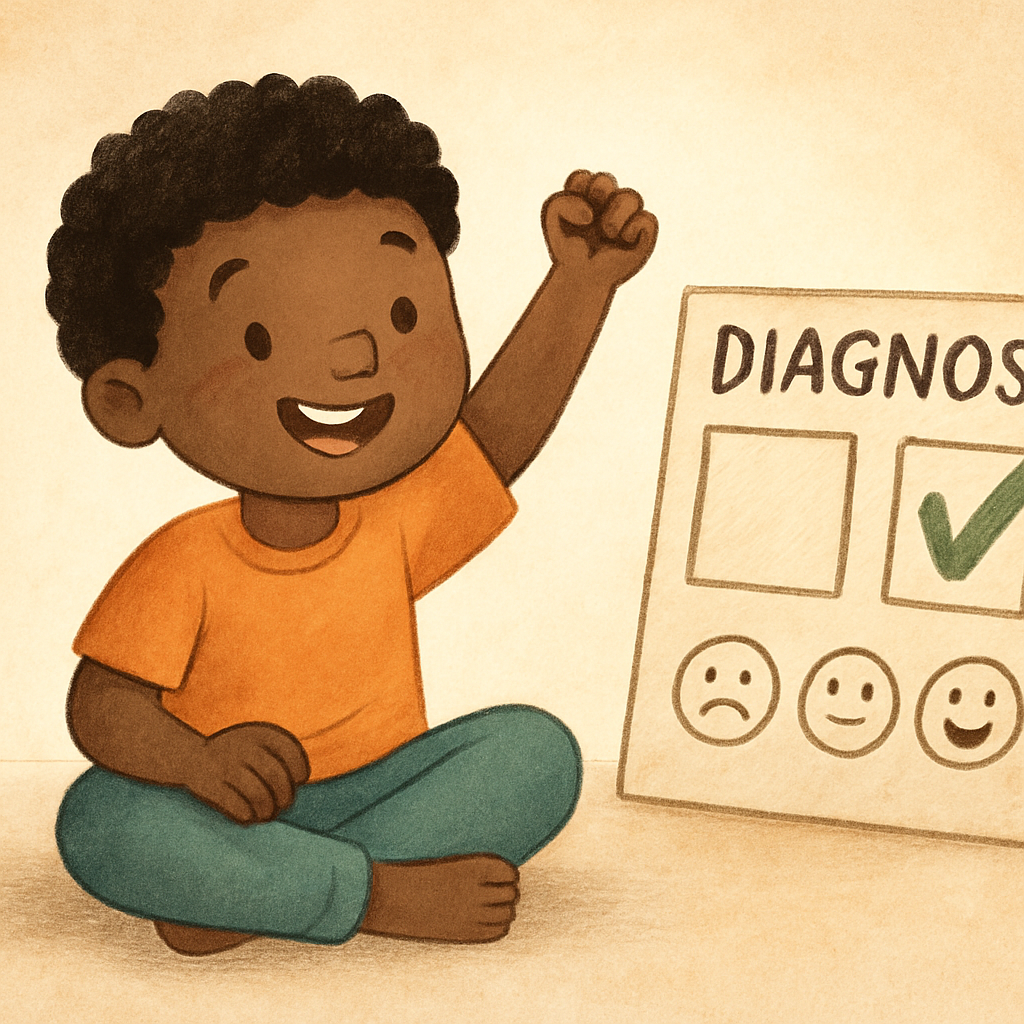 Therapist providing positive reinforcement to encourage desired behaviour.