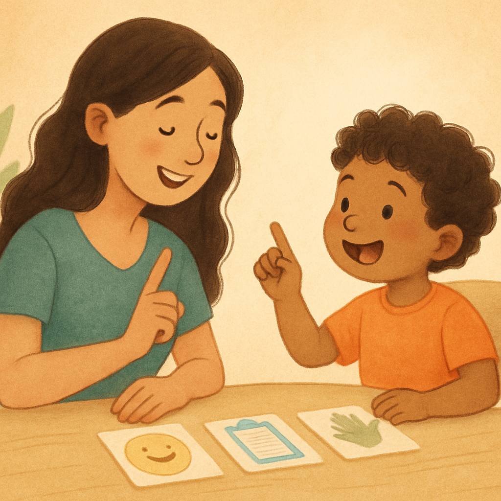 Illustration representing early intervention for behaviour support.