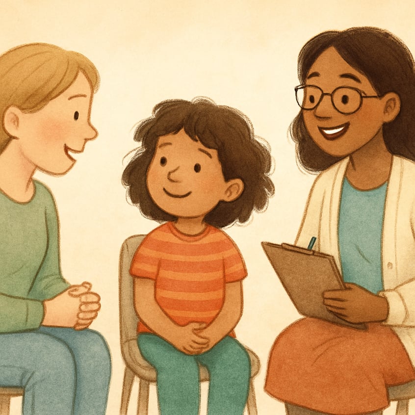 An NDIS planning meeting with participants, family members, and support staff.