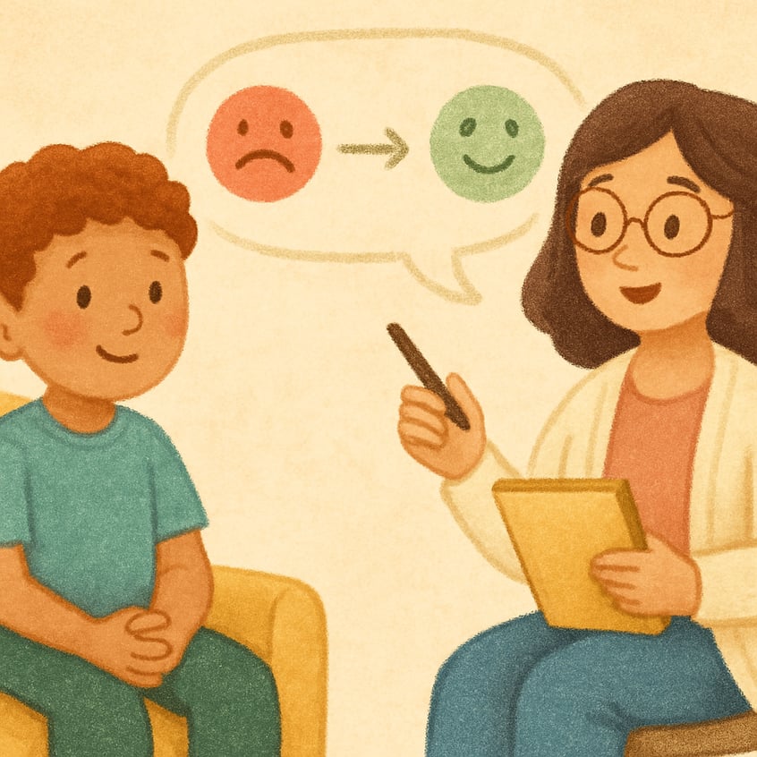 Early intervention behaviour support session focused on building social and emotional skills.