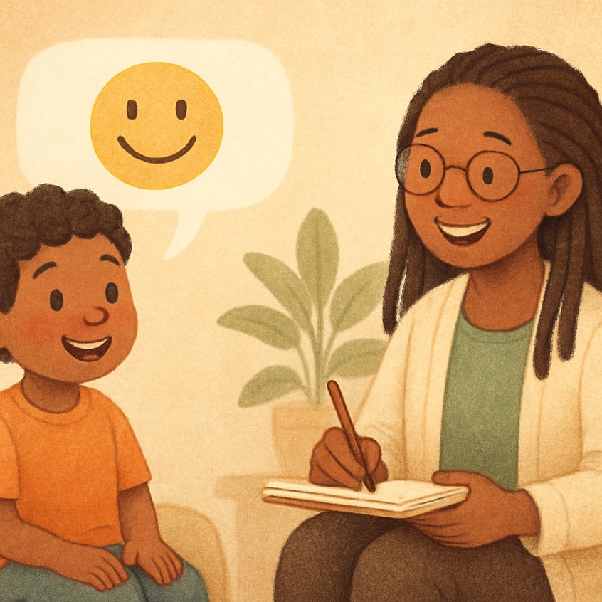 Behaviour therapy session focused on learning positive habits.