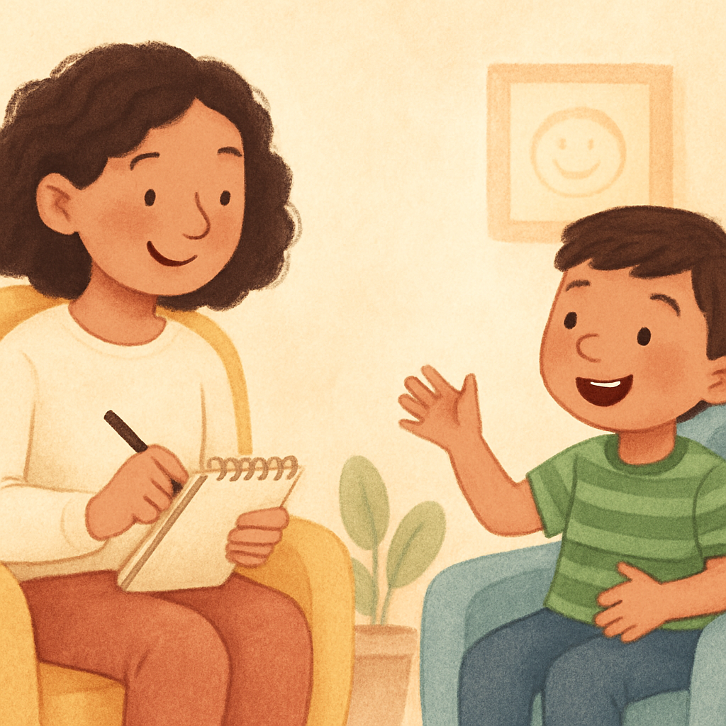 A therapist guiding a client through step-by-step exposure to a feared situation using a checklist.