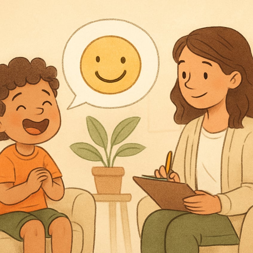 A child following a visual schedule with pictures to understand daily routines.