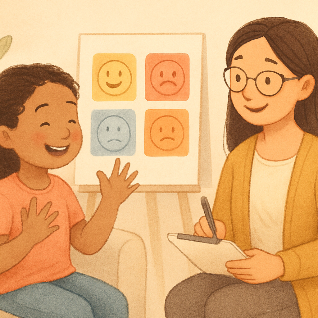 Therapist working with a client to change behaviours using behaviour therapy techniques.