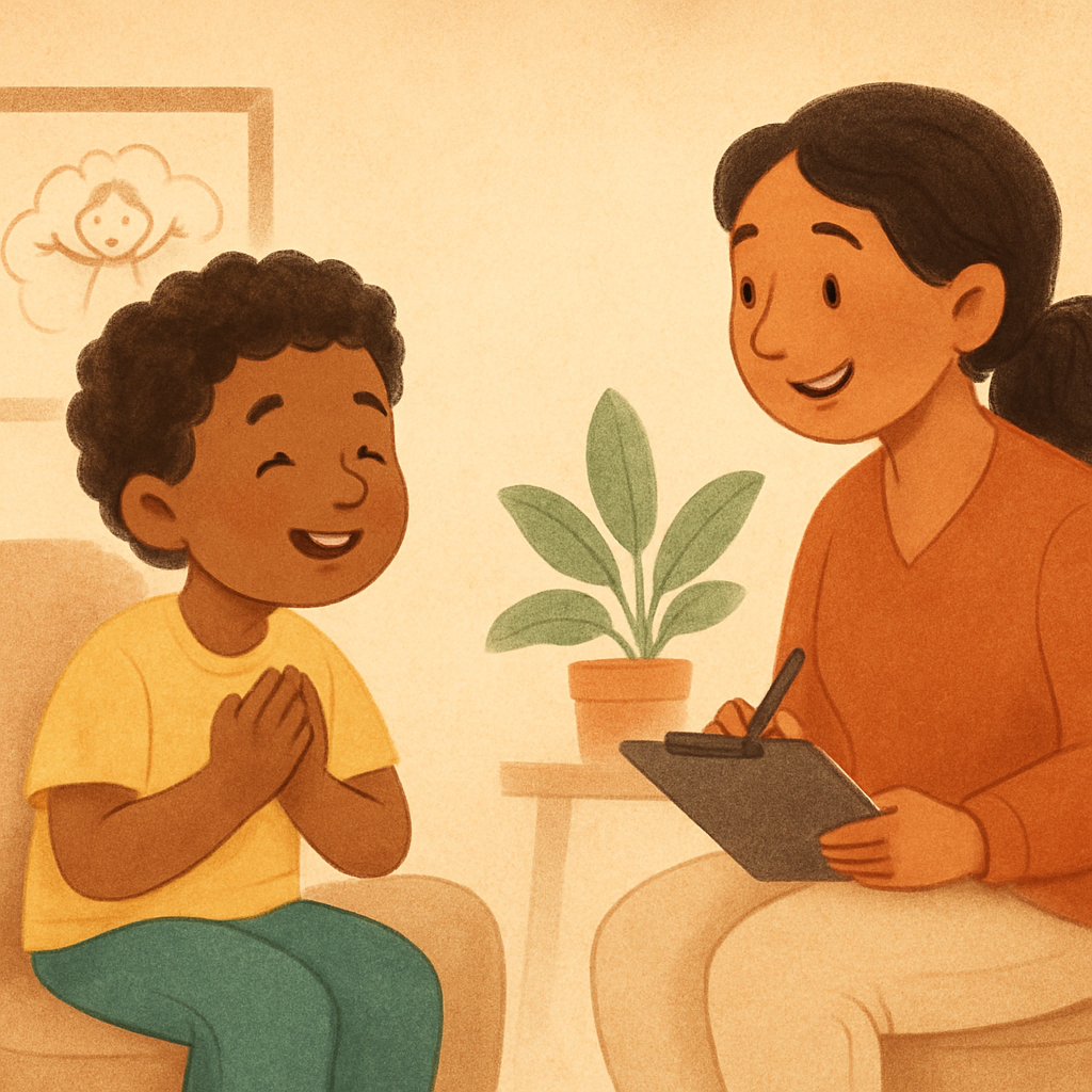 A calm, supportive environment where positive behavior strategies are being applied.