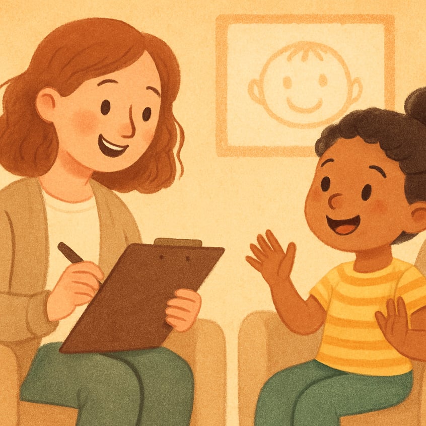 Create 3 separate photos of childrens illustrations in a 12 aspect ratio related to the topic Behaviour Therapy Use soft natural colours gentle gradie-Jan-29-2026-08-55-03-7128-AM