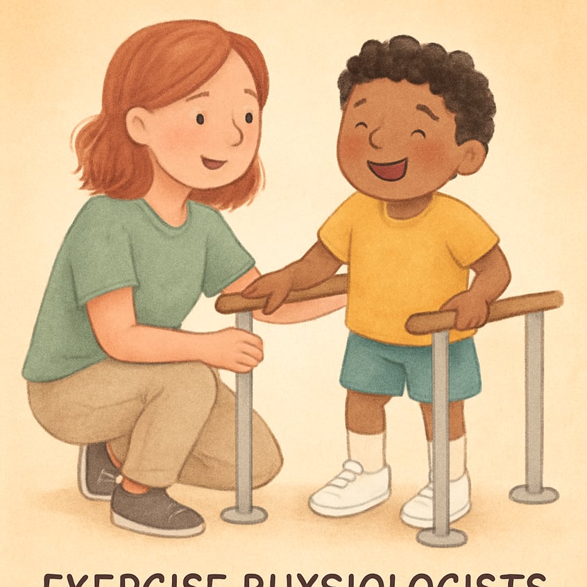 Exercise physiologist using resistance equipment to support physical rehabilitation.