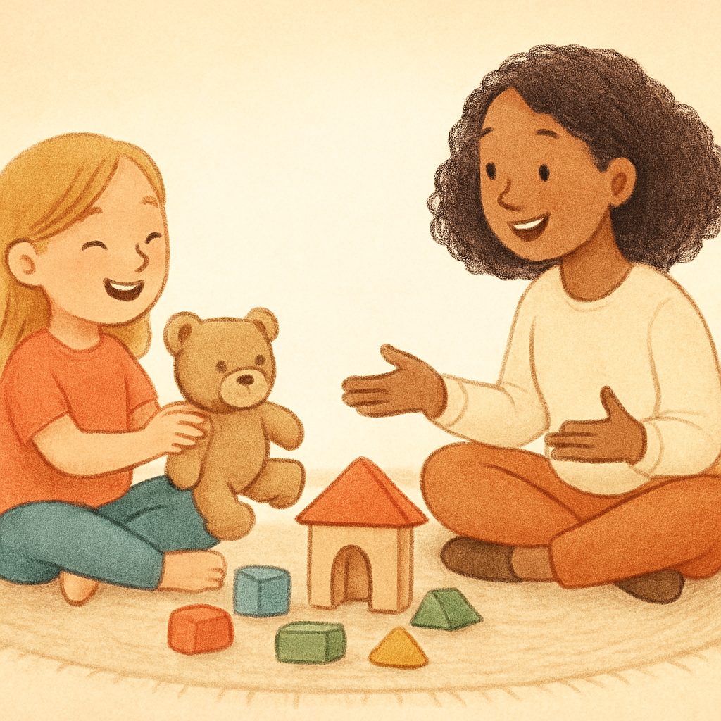 Therapist using exposure therapy techniques by supporting a client as they gradually approach a feared object in a controlled setting.