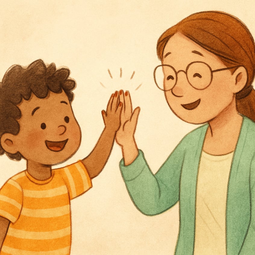 A calm, supportive environment where positive behavior strategies are being applied.