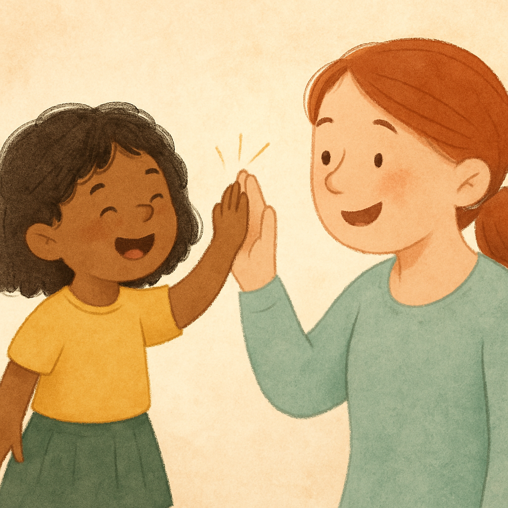 Client practicing a new skill with encouragement from a support worker.