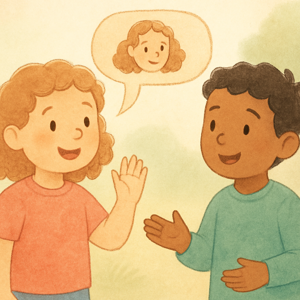 Students working together and communicating during a classroom activity.