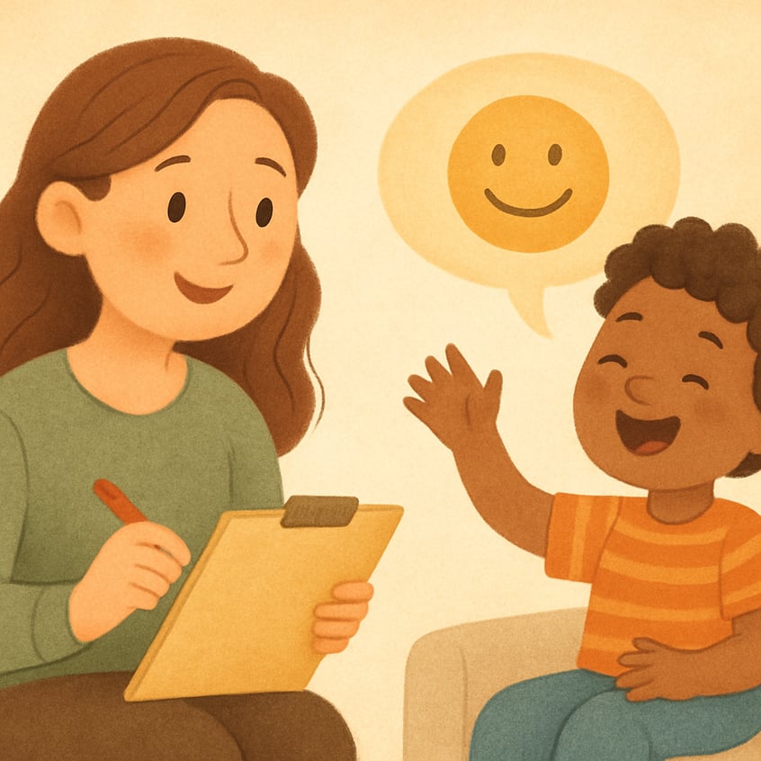 Supportive therapy session focused on positive actions and choices.