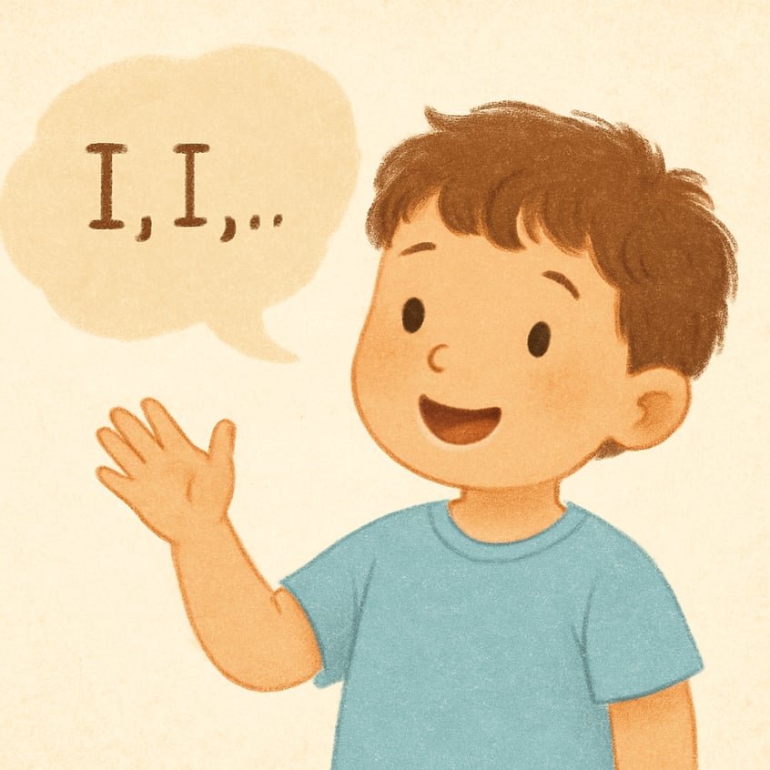 Therapist and child practicing turn-taking and smooth speech during fluency therapy.