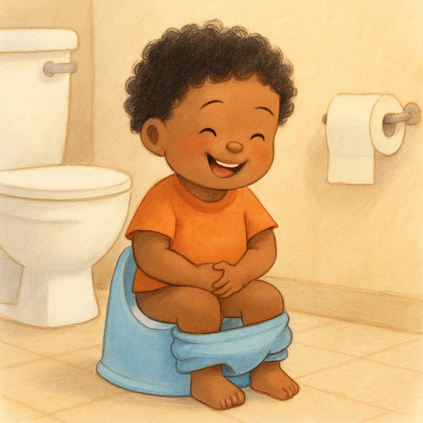 Illustration representing a toileting training program.