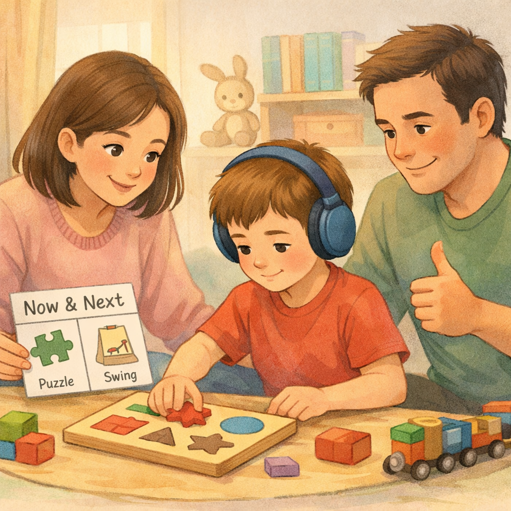 Family playing a board game together for a screen-free bonding activity.