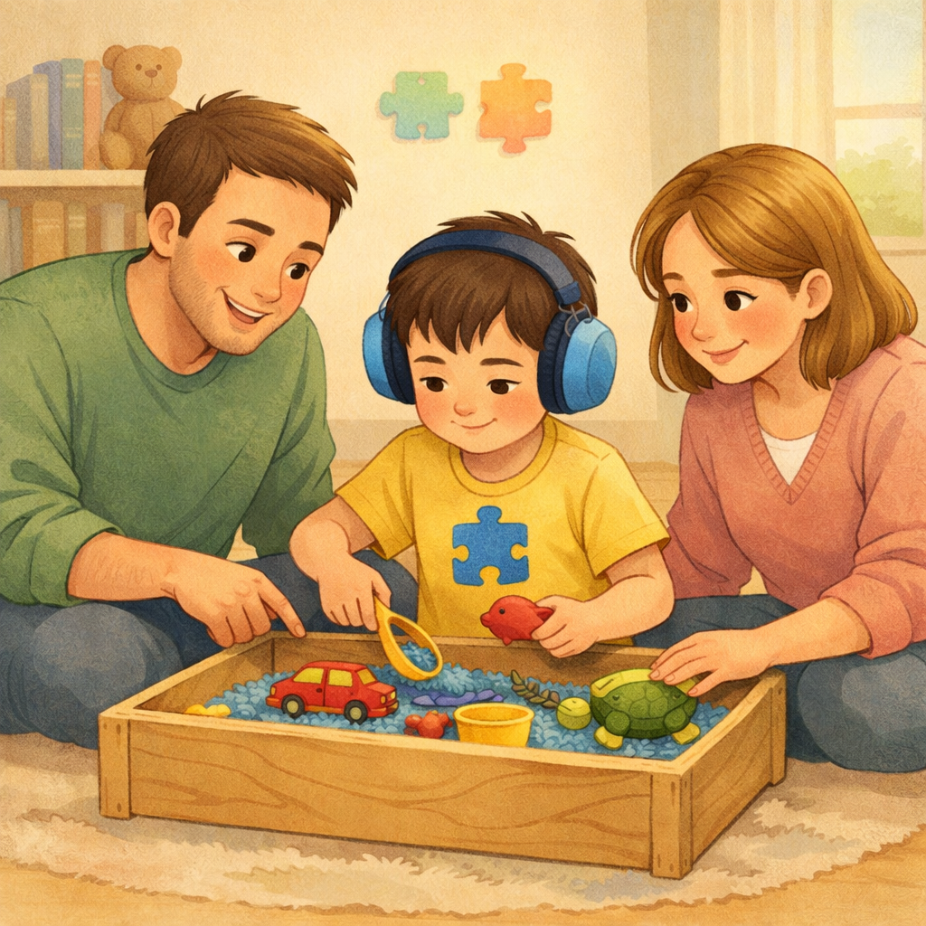 Family creating a daily routine chart that balances gaming, homework, and playtime.