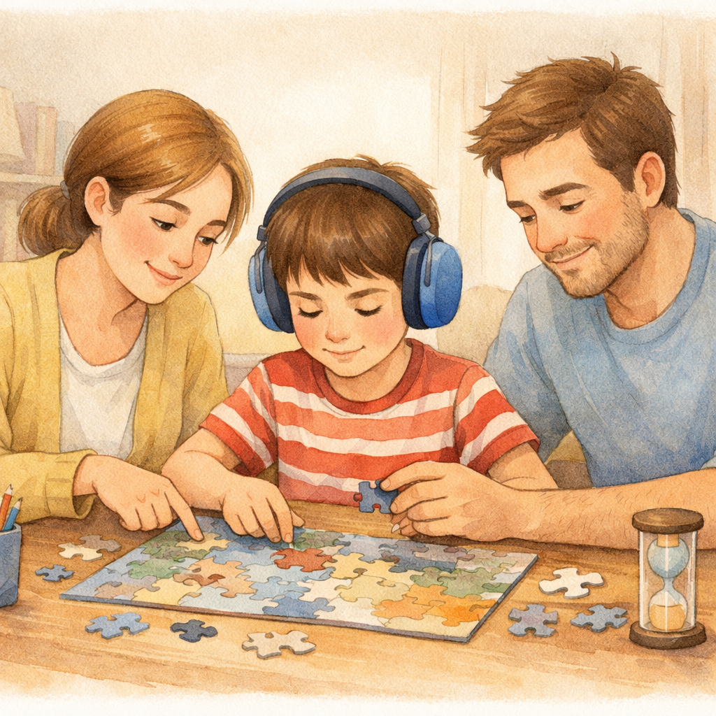 Family spending time together without digital devices