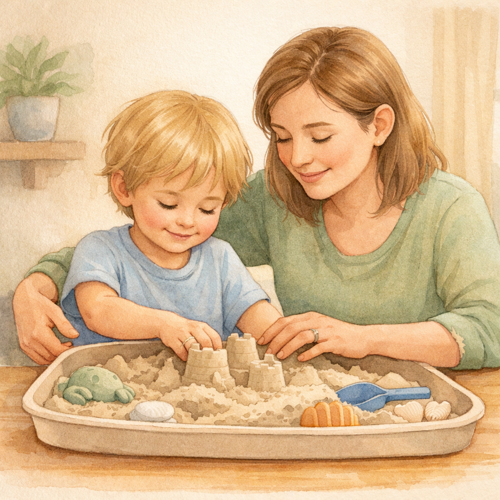 Kids showing behaviors such as fidgeting, difficulty focusing, sensory sensitivity, and repetitive actions.