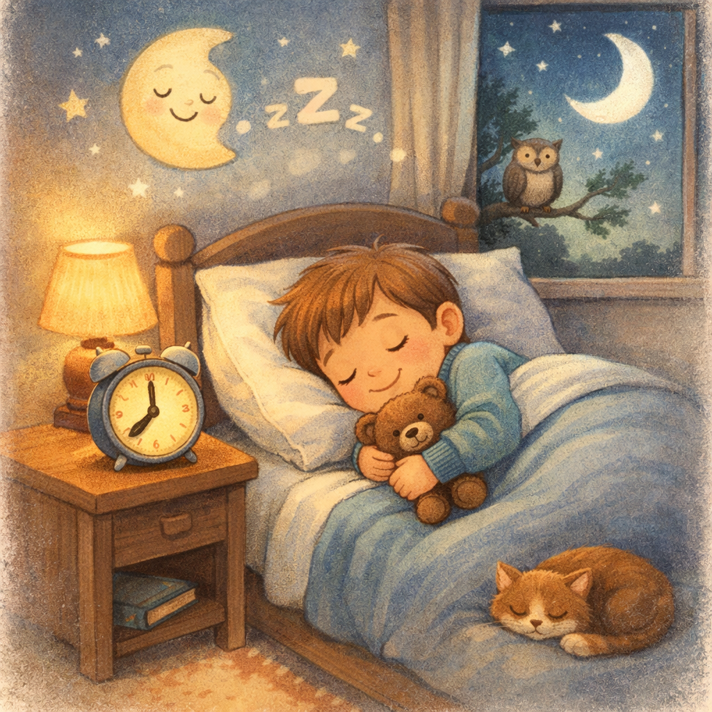 Educational Graphic on Consistent Bedtimes and Health Benefits-1