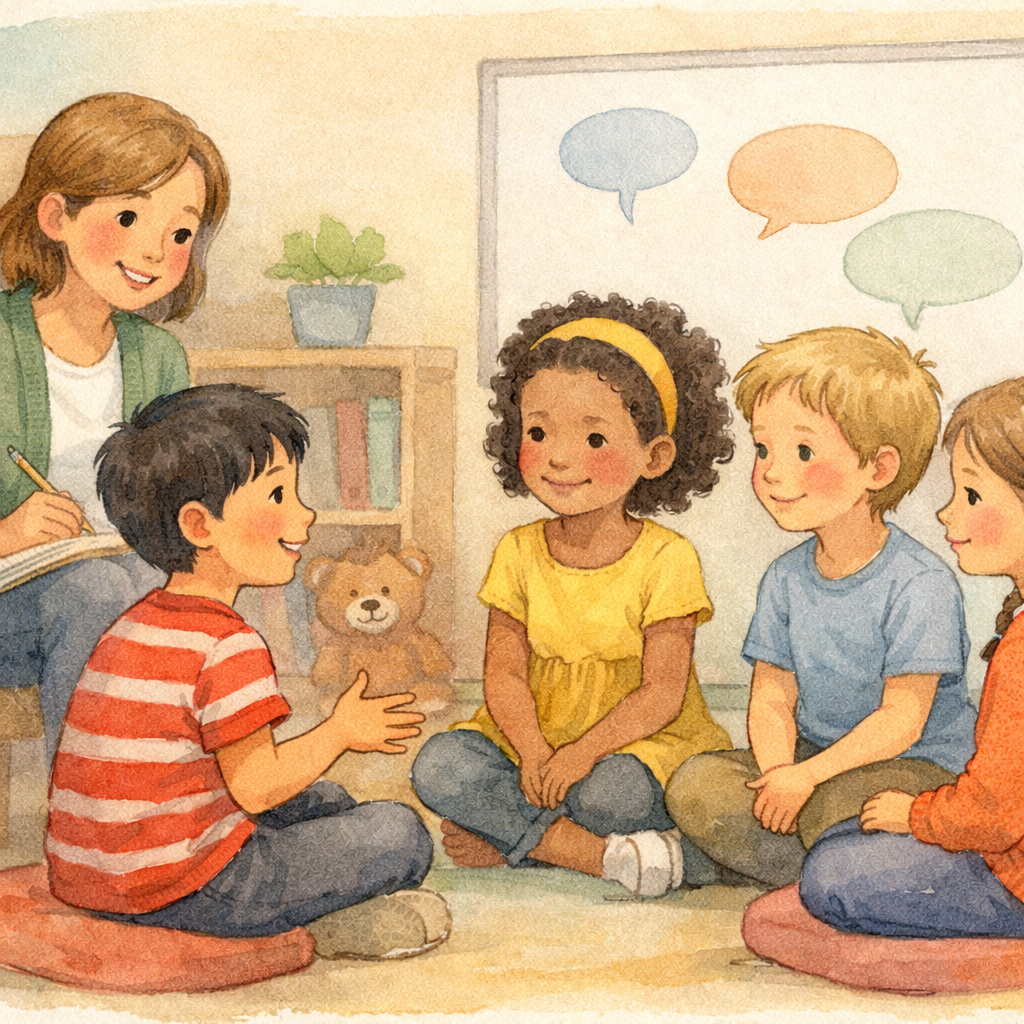 Group Therapy Session with Soft Textured Shading-1