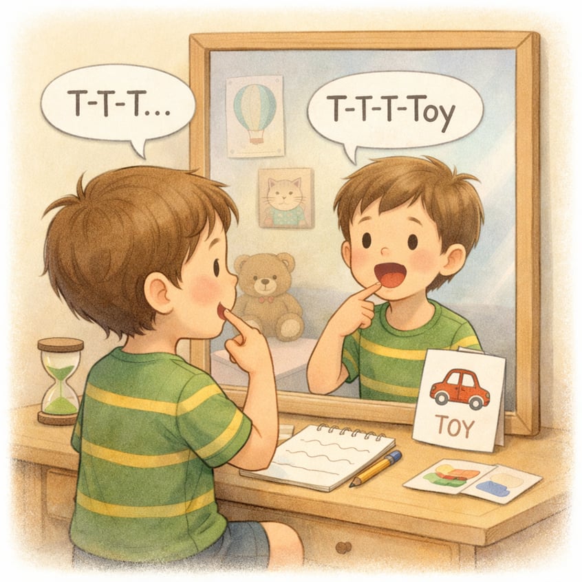 Mirror Exercise Childrens Illustration-1