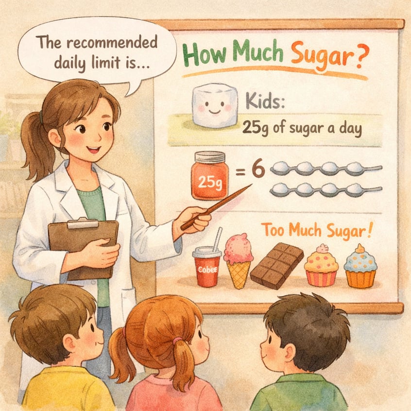 Nutrition Chart Explaining Sugar Intake for Kids-1