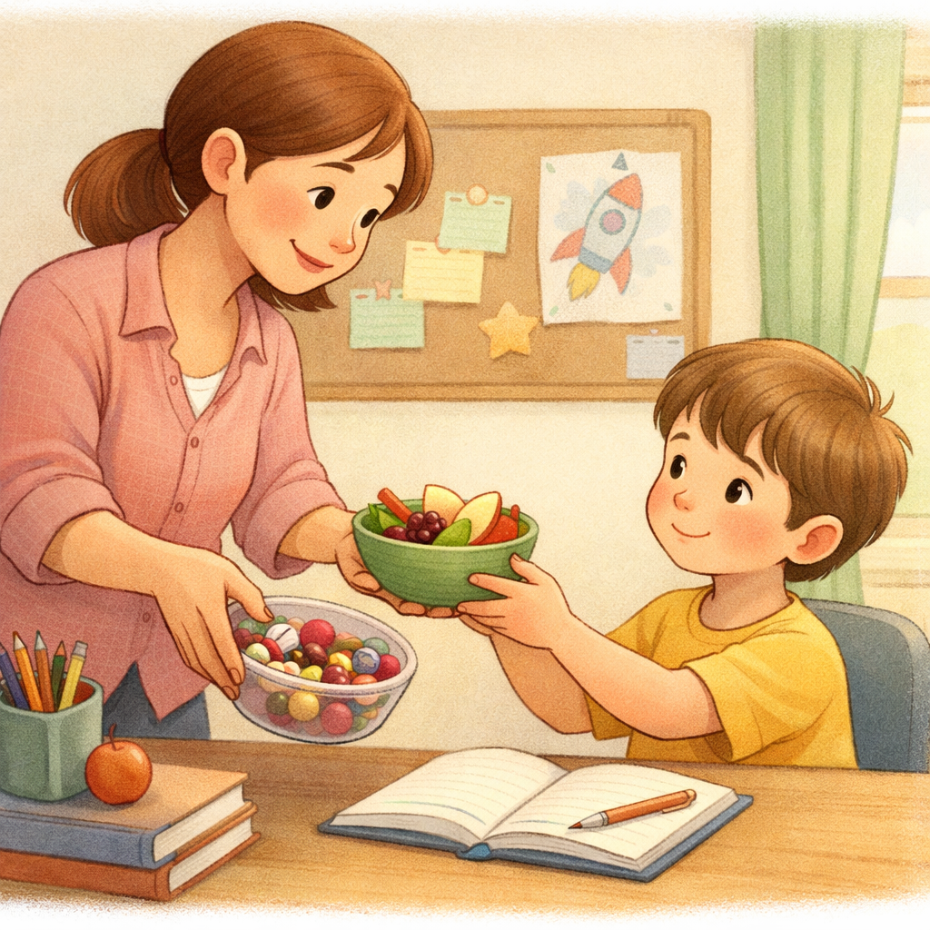 Parent Offering Healthy Snack Alternative-1