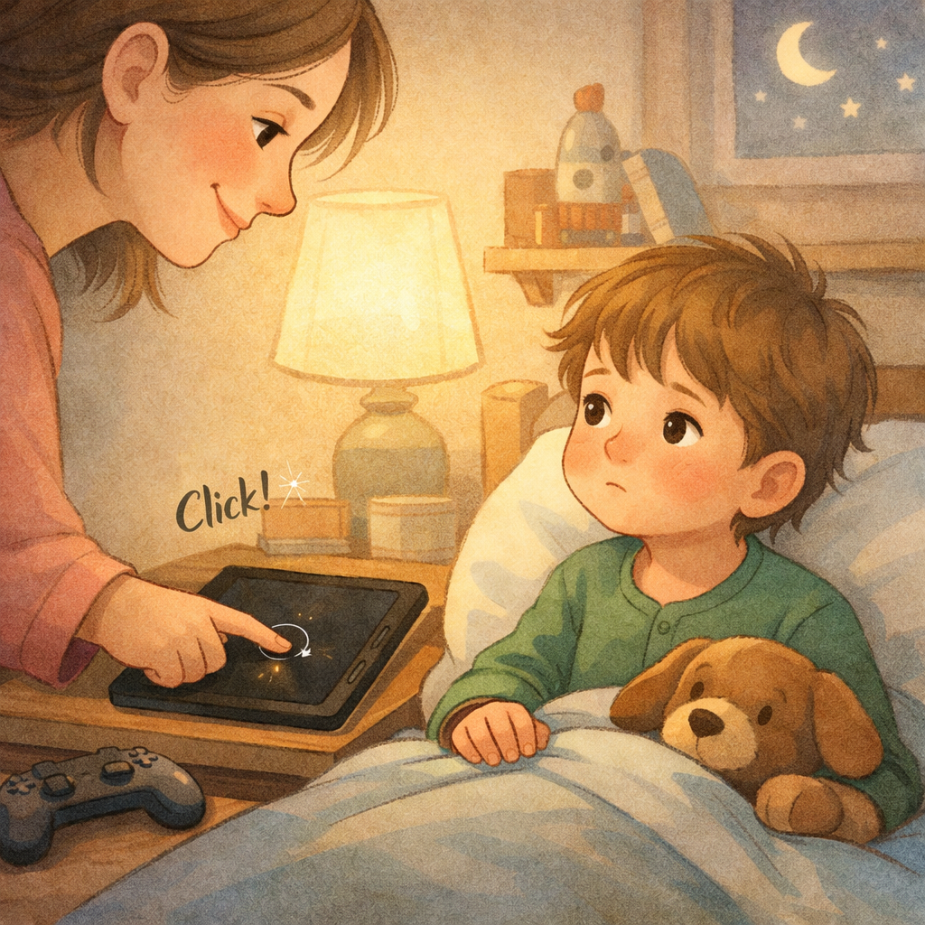 Parent Turning Off Devices for Child with ADHD