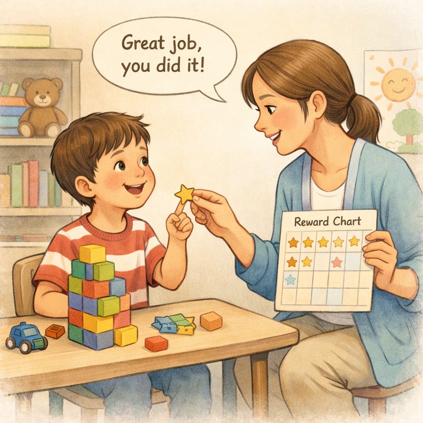 Positive Reinforcement Therapy Session with Autistic Child-1