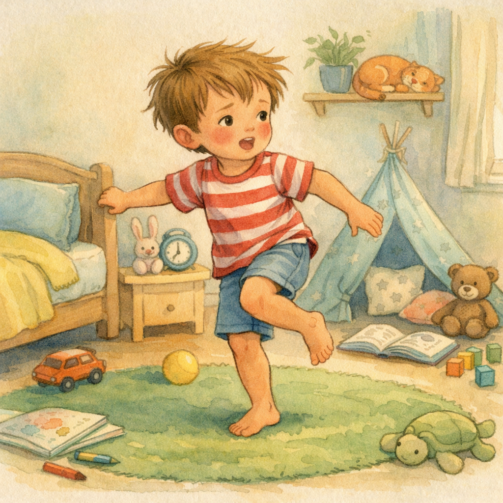 Restless Child Exploring Room with Gentle Textures-1