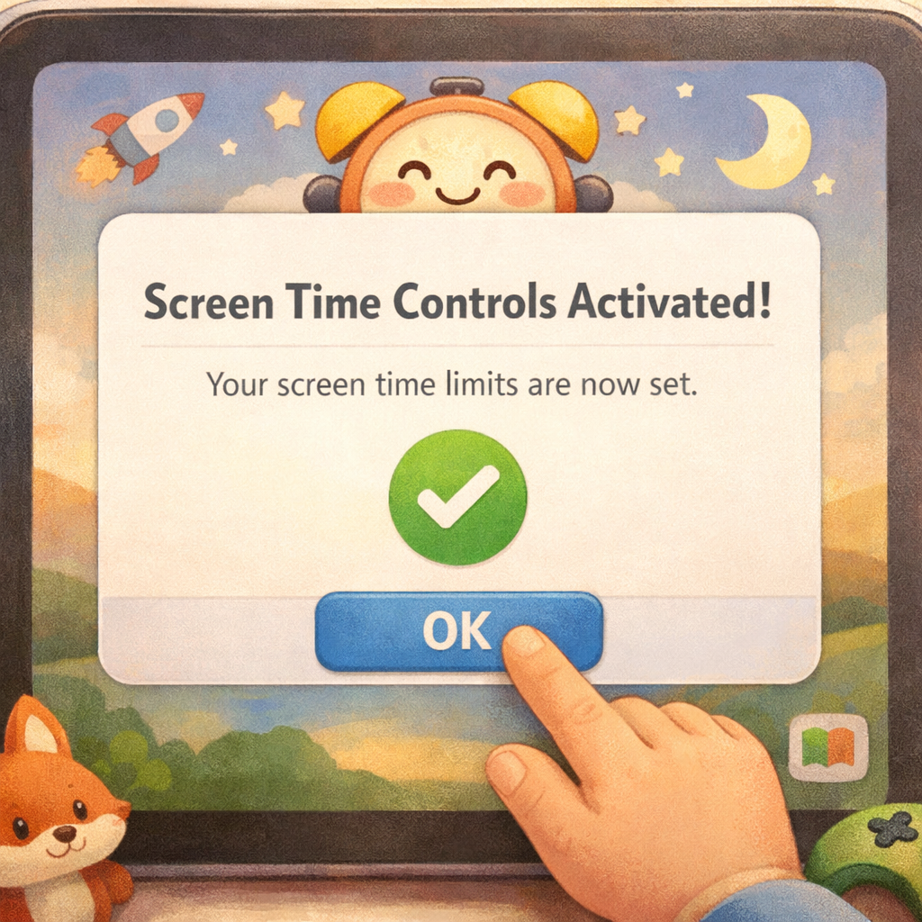 Screen Time Active Notification Illustration