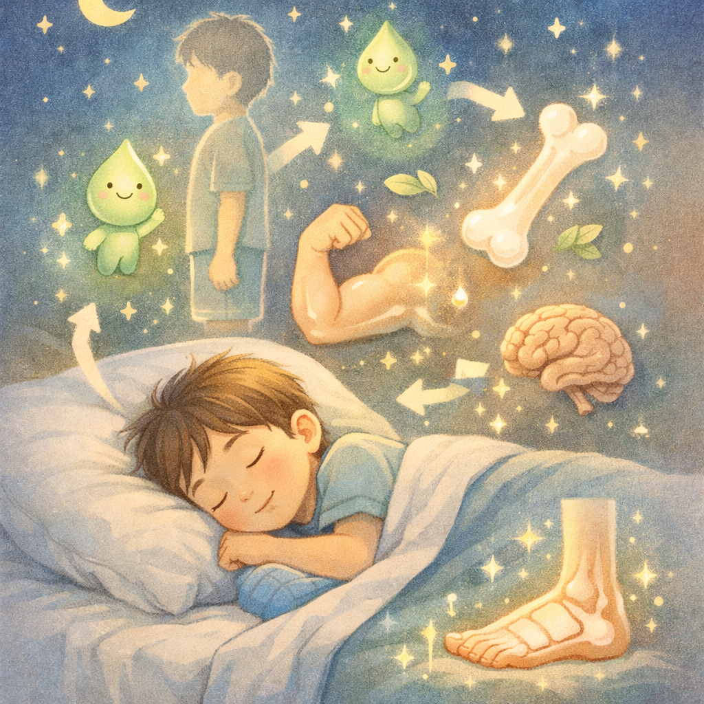 Sleeping Child with Growth Hormones Visual Concept-1