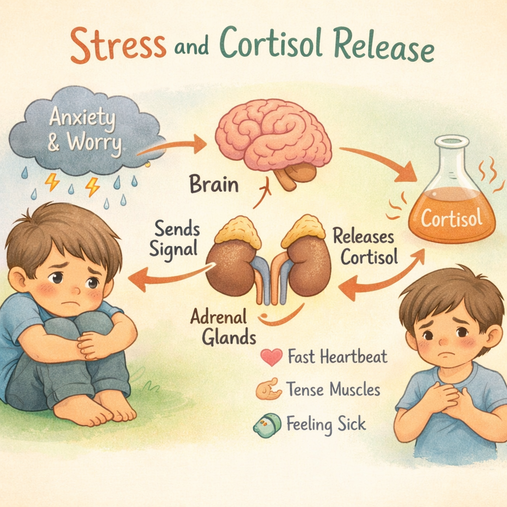 Stress Hormone Release in Child with Anxiety Symptoms