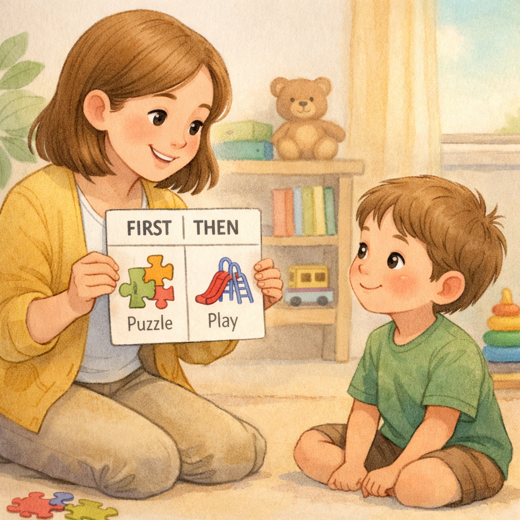 Therapist With Visual Cues Supporting Toddler Communication-1