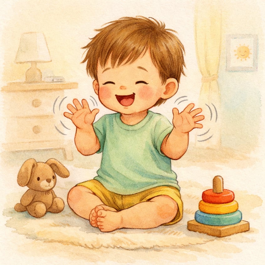 Toddler Flapping Hands in Gentle Gradients-1