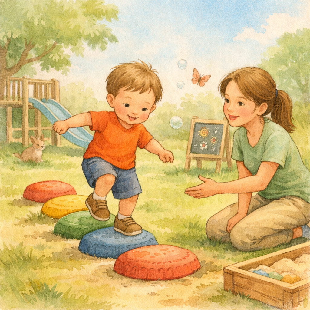 Parent guiding a child to switch from gadget use to outdoor play for healthier habits.