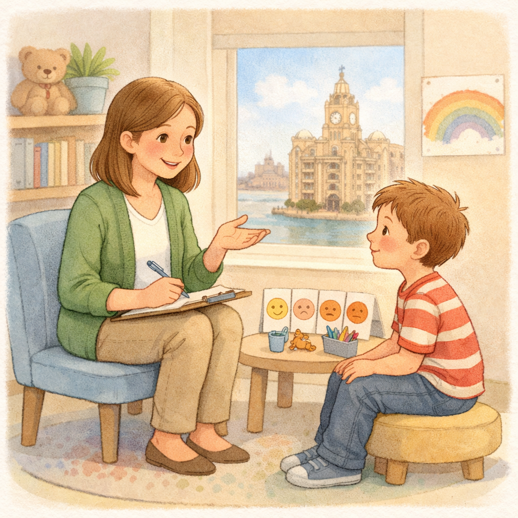 Behavior Therapist and Child in Therapy Session