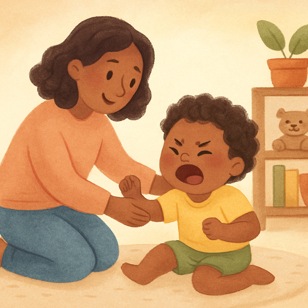 Supportive therapy session focused on reducing tantrums and building self-soothing skills.