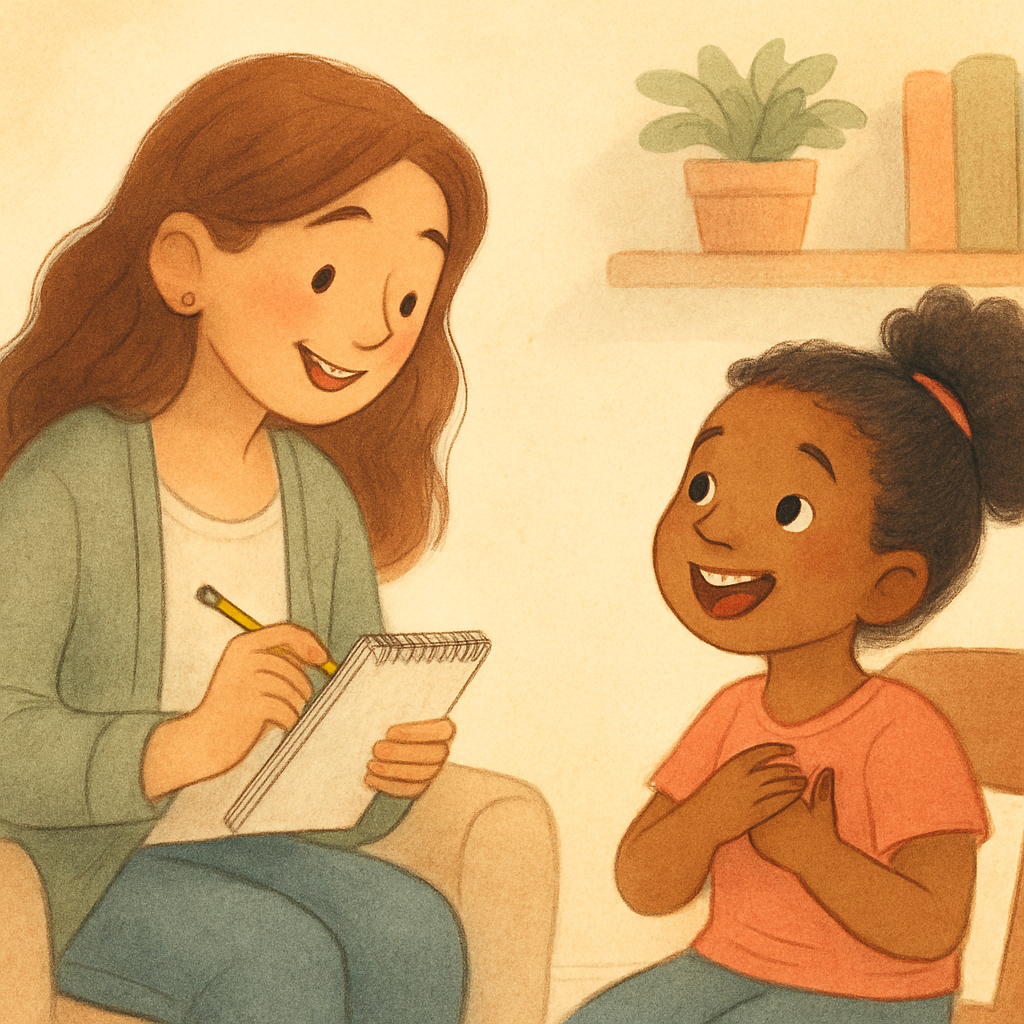 Therapist working with a client to change behaviours during a therapy session.